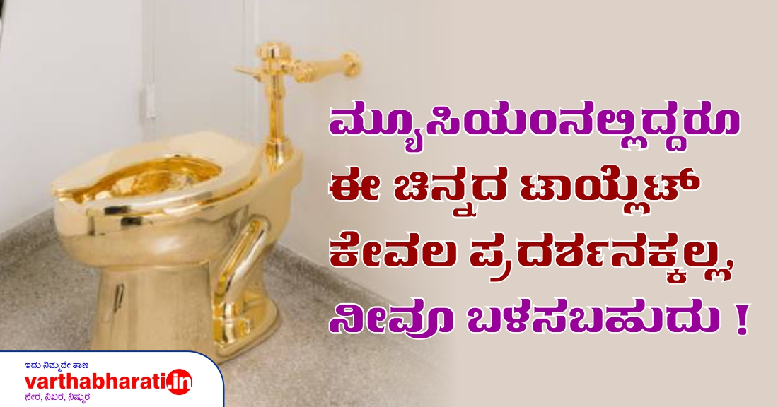 ಮ್ಯೂಸಿಯಂನಲ್ಲಿದ್ದರೂ ಈ ಚಿನ್ನದ ಟಾಯ್ಲೆಟ್  ಕೇವಲ ಪ್ರದರ್ಶನಕ್ಕಲ್ಲ, ನೀವೂ ಬಳಸಬಹುದು!
